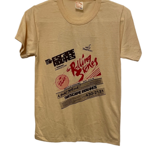 1981 Rolling Stones American Tour Escape Routes Single Stitch Tee Size Small